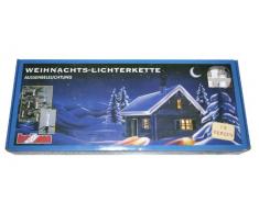 Hellum 640151 Lichterkette Riffelkerzen 16-teilig, weiÃ, Gesamtlänge 9,3 m, für Innen/AuÃen