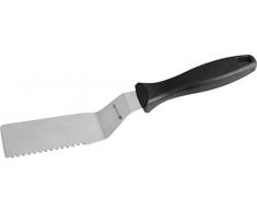 FMprofessional Schneidheber CHEF, Küchenhelfer mit Funktionsteil aus Edelstahl, Tortenheber mit gezackter Klinge (Farbe: Silber/Schwarz), Menge: 1 Stück
