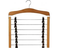 Neusu Platzsparender Kleiderbügel aus Hochwertigem Buchenholz Für 6 Röcke - 1-er Pack