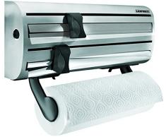 Leifheit Wandrollenhalter Parat Royal für 3 Rollen, Küchenrollenhalter für glatte Schnittkanten, Papierrollenhalter für griffbereite Folien