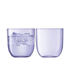 LSA International Hauch Tumbler 400 ml Pale X 2, Violett, 9 x 9 x 9 cm