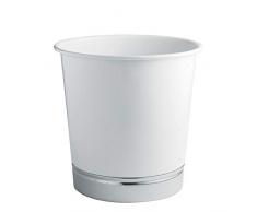 iDesign York Papierkorb Mülleimer - Weiß/Chrom