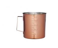 Kitchencraft MasterClass Messbecher aus Edelstahl, 1 Liter (35 FL oz) – Kupferoptik, Edelsthal, Braun, 12 x 17 x 22 cm