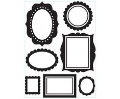 Darice Prägeschablone, Wand mit Bilderrahmen, Plastik, transparent, 10,8 x 14,6 x 0,4 cm