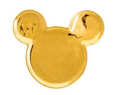 Joy Toy 62150 Mouse Deluxe GOLDIGER Mickey Ohren Keramik Teller 18X15X2 cm, gold