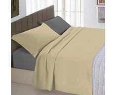 Italian Bed Linen Natural Color Bettwäsche Set, 100% Baumwolle, Dove gray/Rauch, Doppelte