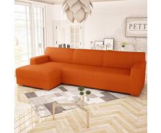PETTI Artigiani Italiani ï¸ Sofauberwurf Ecksofa, Sofaüberwurf für L Form , Sofabezug L Form Rechts, Sofaüberwurf ecksofa Orange, Sofaüberwurf Ecksofa Stretch, Sofa Bezug Ecksofa mit Ottomane