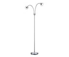 Trio Leuchten LED Stehleuchte Baloubet 428210206, Kunststoff chrom, 2x 3.8 Watt