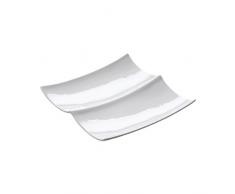 Maxwell & Williams JX24003 East meets West Platte, Servierplatte, zweigeteilt, 26,5 cm, in Geschenkbox, Porzellan