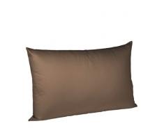 Fleuresse Colours Kissenbezug, Mako Satin, Zartbitter, 50 x 80 cm