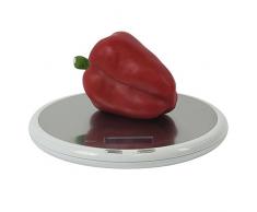 Kela 11548 Digitale Küchenwaage, Edelstahl, 1 g-Feineinteilung, Tara-Funktion, Bis 5 kg Gewicht, Libra, Weiß