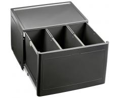 Blanco Botton Pro 60/3 Manuell, Müllsystem für die Abfalltrennung in der Küche, mit 3 Mülleimern (je 13 l), zur Boden-Montage im 60 cm-Unterschrank; 517469