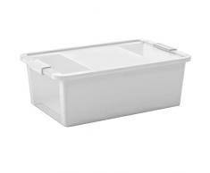 Kiss Kis Aufbewahrungsbox Bi Box 26 Liter in weiß, Plastik, Blanc/Transparent, 55x35x19 cm