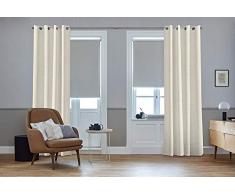 SG Home Vorhang nach Maß Creme mit Multifunktionsband, 285L/130W, Jades verfügbar - Andere Größen verfügbar