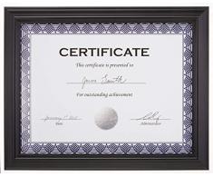 AmazonBasics – Bilderrahmen für Dokumente, ohne Passepartout, schwarz, 2 Stück