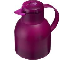 Emsa 507075 Samba Isolierkanne (1 Liter, Quick Press Verschluss, 12h heiß, 24h kalt) himbeer