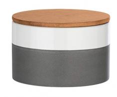 Wenko Aufbewahrungsdose Malta 0,75 l - Vorratsdose, Frischhaltedose mit Bambusdeckel und Silikonring luftdicht und aromafrisch Fassungsvermögen: 0,75 l, Keramik, 14 x 8,5 x 14 cm, mehrfarbig