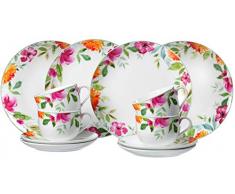 Ritzenhoff & Breker Kaffeeservice Summer Flowers, 12-teilig, Porzellangeschirr mit Blumendekor