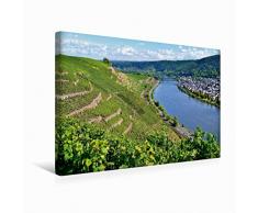 Calvendo Premium Textil-Leinwand 45 cm x 30 cm quer Steillagen in Winningen an der Mosel | Wandbild, Bild auf Keilrahmen, Fertigbild auf echter Leinwand, Leinwanddruck