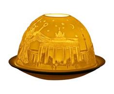 Himmlische Düfte Geschenkartikel GmbH Berlin Windlicht, Porzellan, Weiss, 12x12x8 cm