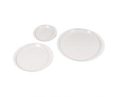 Rayher Hobby 34239000 Gießformen-Set: Etagere rund 3-stöckig, 25 cm/18,5 cm/13 cmø, Tiefe 1 cm, ohne Etageren-Halterung, Beton Gießform, zum Ausgießen mit Kreativ-Beton, Raysin-Gießpulver