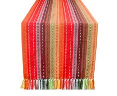 Light & Pro Tischläufer 16x72-Salsa Rot/Mehrfarbig