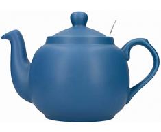 London Pottery LPFHTPOT4BLU Farmhouse Teekanne mit Teesieb in Geschenkbox, keramik