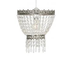 Oaks Lighting Hängelampenschirm Ekon, Gestell in mattem Nickel, mit Glasperlen, 21,5 cm
