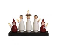 Star 655 – 80 Luciakör Kerzenleuchter 5 Lichter Holz 22 x 33 cm