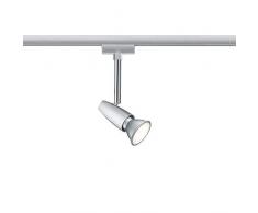 Paulmann 95154 URail Schienenleuchte System Light&Easy Spot BarelliLED 1x6,5W GU10 230V Chrom Metall Stromschienensystem, Silber, 20 x 20 x 30 cm
