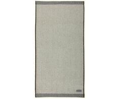 möve Eden Handtuch Piquée Struktur mit Schlauchsaum 50 x 100 cm aus 80 % Baumwolle / 20 % Leinen, nature / black