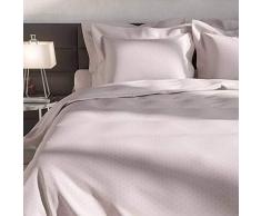 Heckett Lane Bettwäsche 100% Baumwolle Mako-Satin Uni Puntini 240x220 (60x70) Rosewater