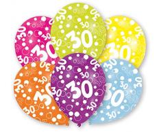 Amscan 27.5 cm 30. Geburtstag, 6 Luftballons