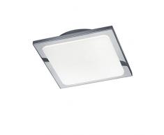 Trio Leuchten LED Deckenleuchte, Metall, Integriert, 20 W, Chrom, 30 x 30 x 6 cm