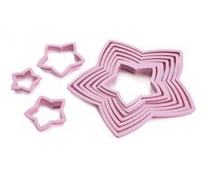 IBILI Sapin Ausstechform-Set Weihnachtsbaum 10-teilig, Kunststoff, rosa, 20 x 20 x 2 cm, Einheiten