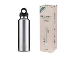 RevoMax V2 vakuumisolierte Wasserflasche zum Öffnen und Schließen von 36 Stunden eiskalt, Galaxy Silver, 20 OZ
