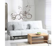 Indigos 4052166141901 Wandtattoo w653 schöne Tribal Blatt Wandaufkleber 120 x 109 cm, braun