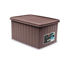 Stefanplast 30012 Mehrzweck-Behälter, Aufbewahren, In Rattanoptik aus Kunststoff, 29 x 39 x 21 cm