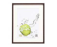 Deknudt Frames S40AH4 Bilderrahmen 40x60 Basic, Dunkelbraun,hohe Holzleiste (MDF) mit Pptt -BestellgrÃ¶Ãe=RahmengrÃ¶Ãe Holz Fotokader