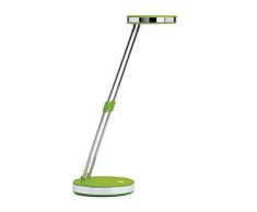 MAULpuck, LED-Tischlampe, Grün, Helle Schreibtischleuchte, 1300 Lux, Tageslichtweiß, Metall-Teleskoparm, Höhe ca. 33 cm