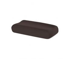 schlafgut 5015F-00002000-601-410 Kissen flexibel Kissenbezug, Woll-Mischgewebe, schoko, 42 x 26 cm