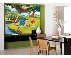 AG Design FTDm 0709 Disney Winnie Puuh, Papier Fototapete Kinderzimmer- 160x115 cm - 1 Teil, Papier, multicolor, 0,1 x 160 x 115 cm