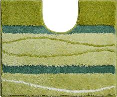 Grund Badteppich 100% Polyacryl, ultra soft, rutschfest, ÖKO-TEX-zertifiziert, 5 Jahre Garantie, ORLY, WC-Vorlage m.A. 50x60 cm, grün