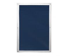 Lichtblick Dachfenster Sonnenschutz Haftfix in Blau, 94 x 118,9 cm, Thermorollo mit reflektierender Außenbeschichtung, ohne Bohren, mit Saugnäpfen für SK08