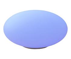 Telefunken Solar Oval 30 Gartenleuchte, Ellipse 35 cm, mit sanftem Farbwechsel, sehr hell mit 1,2W, nachhaltig durch austauschbare Akkus, hohe Ladeleistung von 1,5W, wasserdicht
