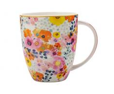 Maxwell & Williams DX0172 Bloems Becher aus Bone China Porzellan, Mehrfarbig, 400 ml, in Geschenkbox