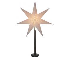Star Standleuchte Stern Elice, braun, Holz, E14, beige, 16 x 60 x 85 cm