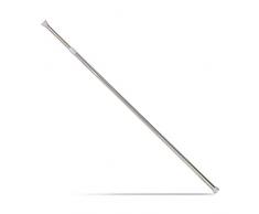 Relaxdays Teleskopstange, Klemmstange f. Gardinen, Duschvorhänge, Türrahmen UVM, ohne Bohren, Edelstahl, 110-200 cm, Kunstoff, Silber