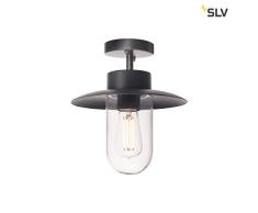 SLV LED Deckenlampe MOLAT, anthrazit, für eine effektvolle Außenbeleuchtung | LED Deckenleuchte, Außen-Strahler, Aussenleuchte, Garten-Lampe industriell, Gartenleuchte | E27, max. 60W, IP44, EEK E-A++