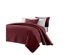 Chezmoi Collection Austin 3 Oversize Tagesdecke Decke Set (King, Burgund)